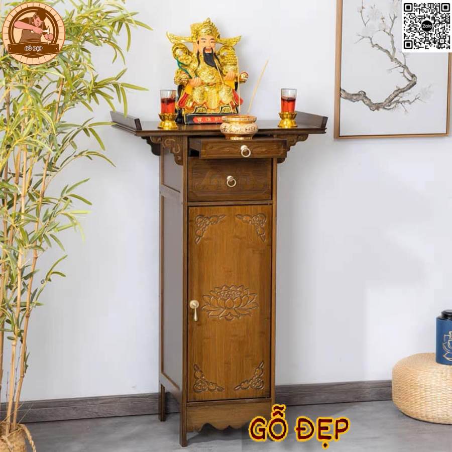 Tủ Thờ Đơn Giản Hiện Đại Đẹp BT 87889 - Chất liệu Gỗ Đẹp 