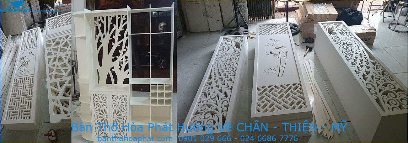 Vách ngăn phòng thờ đẹp
