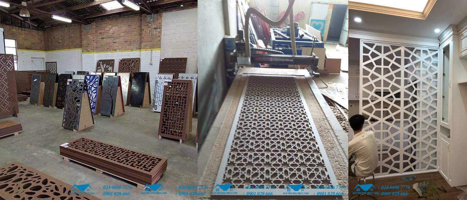 vách ngăn phòng thờ giá rẻ