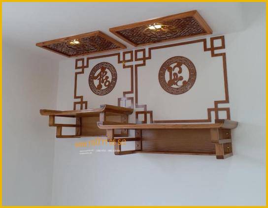 Tấm chống ám khói hương Bàn Thờ Kiến Trúc Gỗ Đẹp