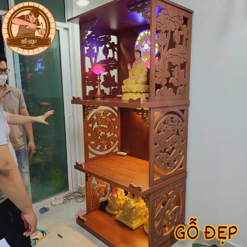 Mẫu Bàn Thờ 3 Tầng Gỗ Công Nghiệp