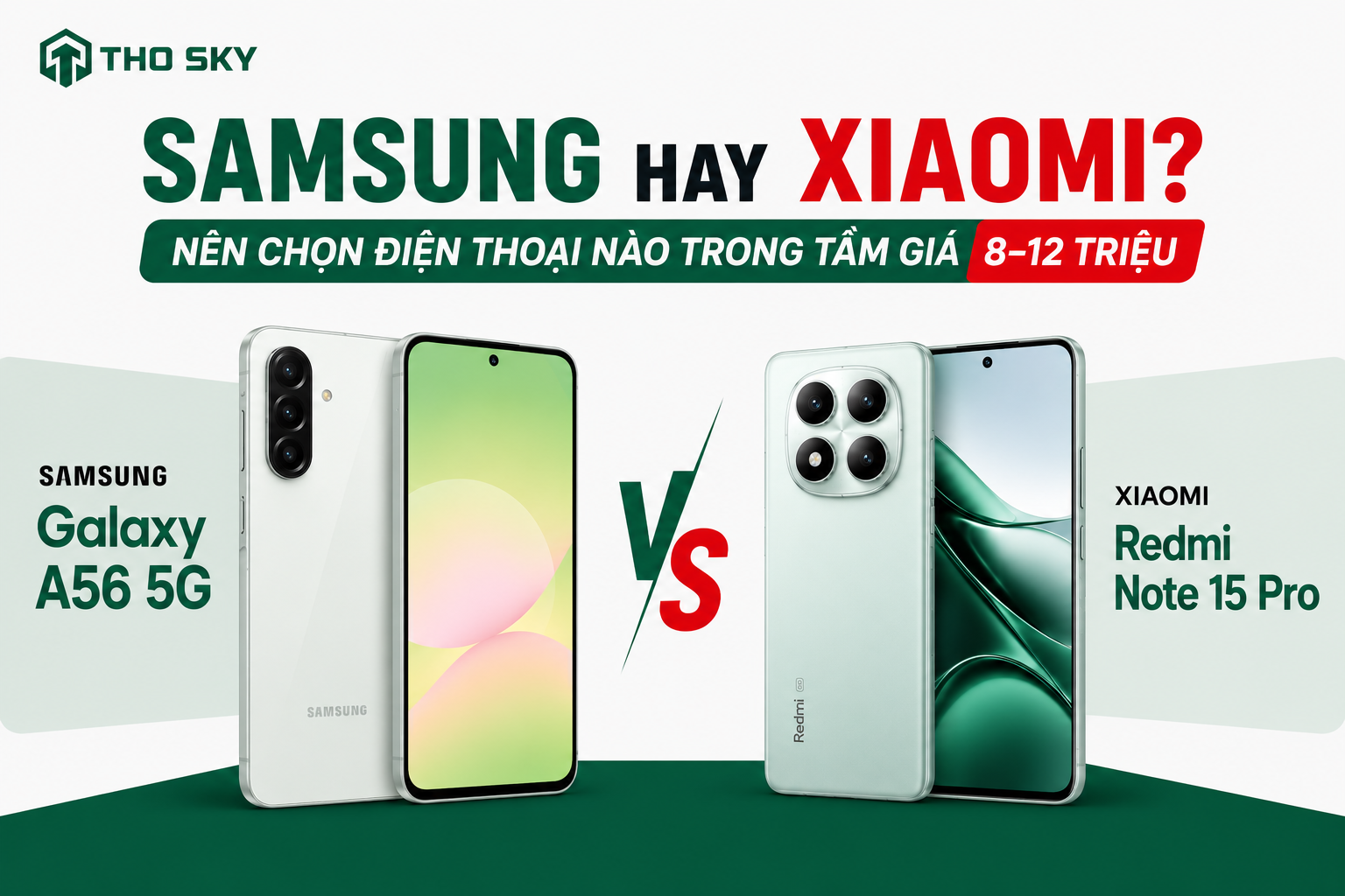 Samsung hay Xiaomi? Nên chọn điện thoại nào trong tầm giá 8–12 triệu