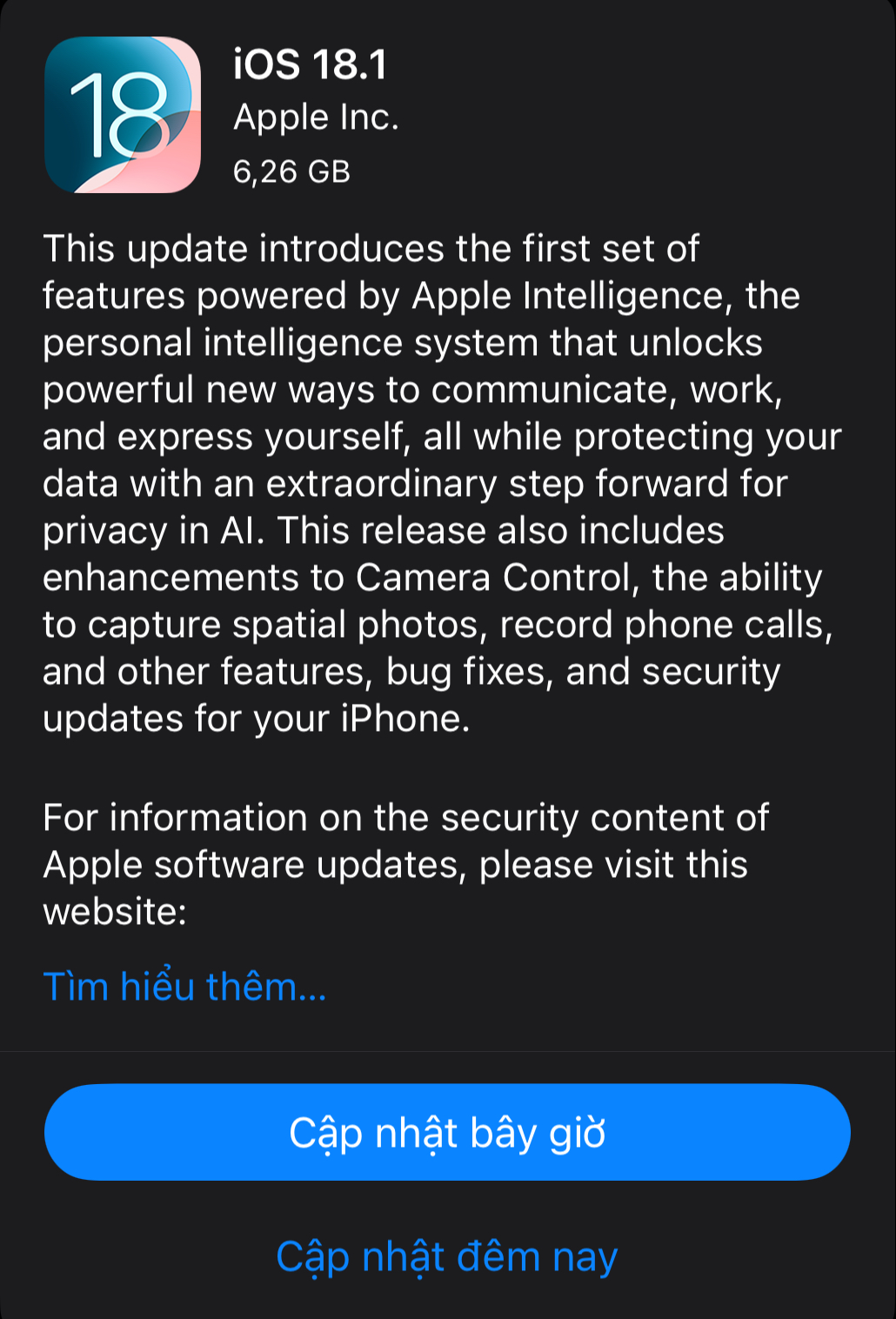 Mobile Apple ra mắt iOS 18.1 RC: Cuối cùng đã có Apple Intelligence, hỗ trợ ghi âm cuộc gọi, sửa lỗi nghiêm trọng trên iPhone 16