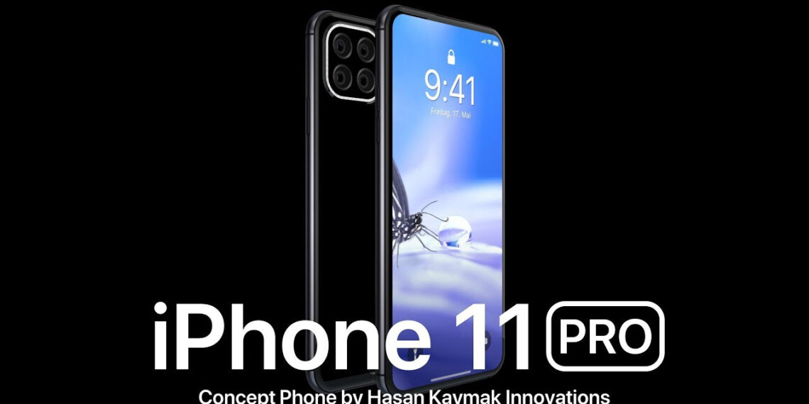 Cùng xem concept iPhone 11 Pro với 4 camera sau hình vuông, camera selfie “thò thụt” độc đáo