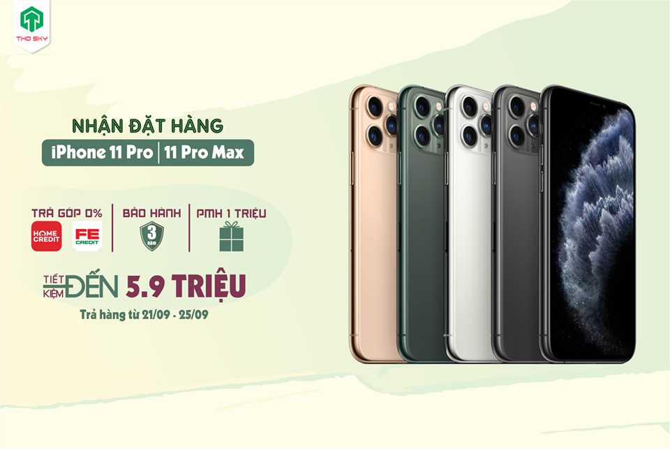 Đặt hàng iPhone 11 Pro, iPhone 11 Pro Max tại Thọ Sky Hải Phòng