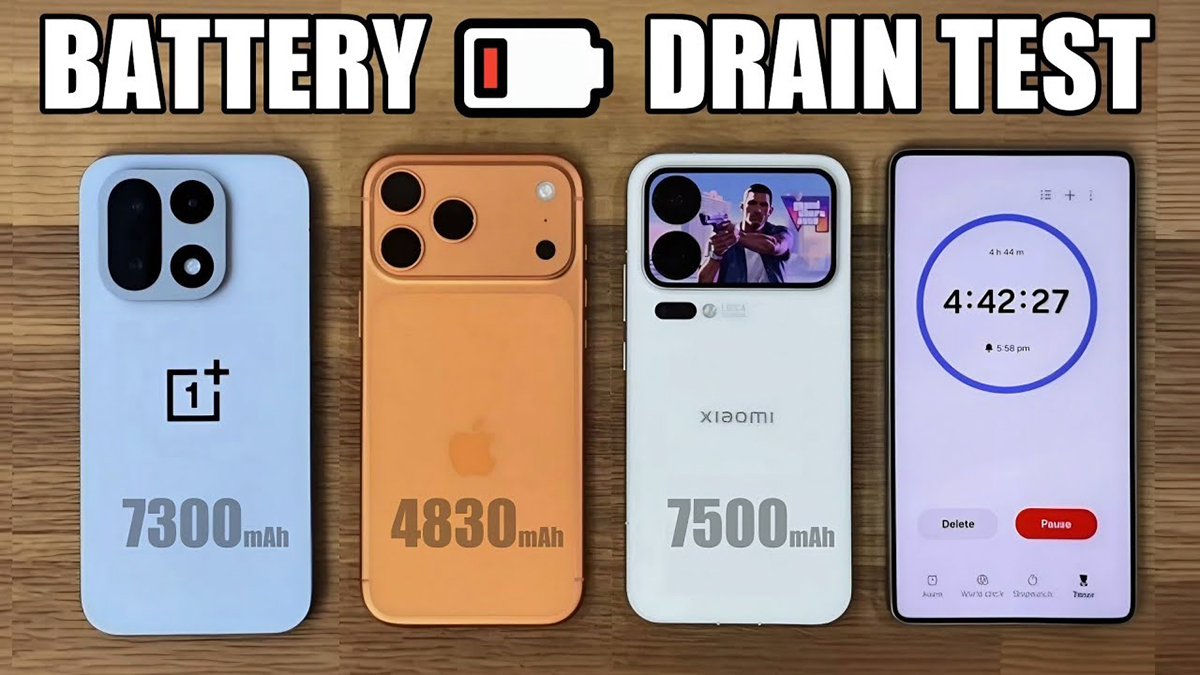 So sánh thời lượng pin thực tế OnePlus 15, iPhone 17 Pro Max và Xiaomi 17 Pro Max: Ai là “vua pin” thật sự?