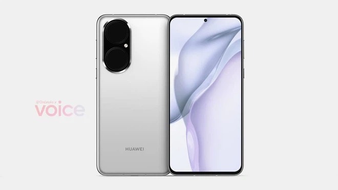 Huawei P50 lộ ảnh render chi tiết với màn hình phẳng và camera thiết kế mới