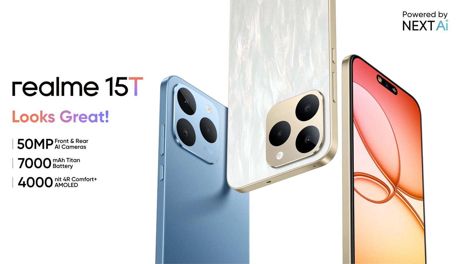 Realme 15T chính thức ra mắt: Pin 7.000 mAh, màn hình siêu sáng 4.000 nits, chip Dimensity 6400 Max