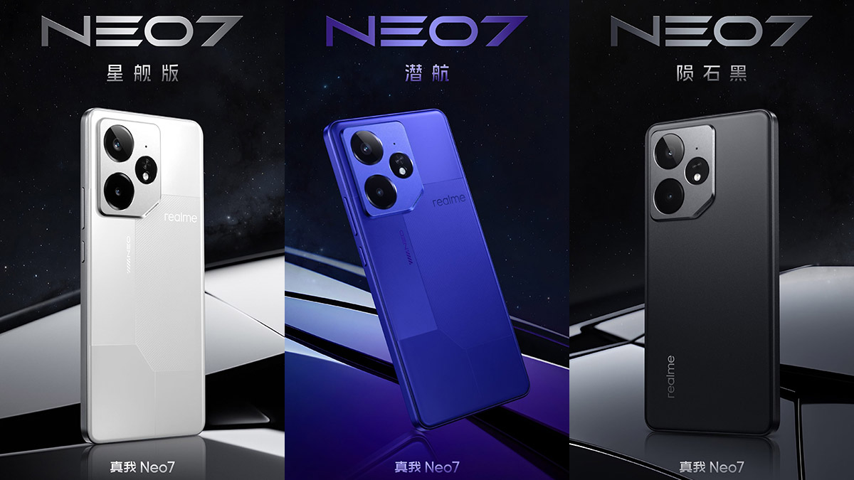 Realme Neo7 sẽ có màn hình BOE S2 viền siêu mỏng, nhiều tùy chọn màu sắc bắt mắt