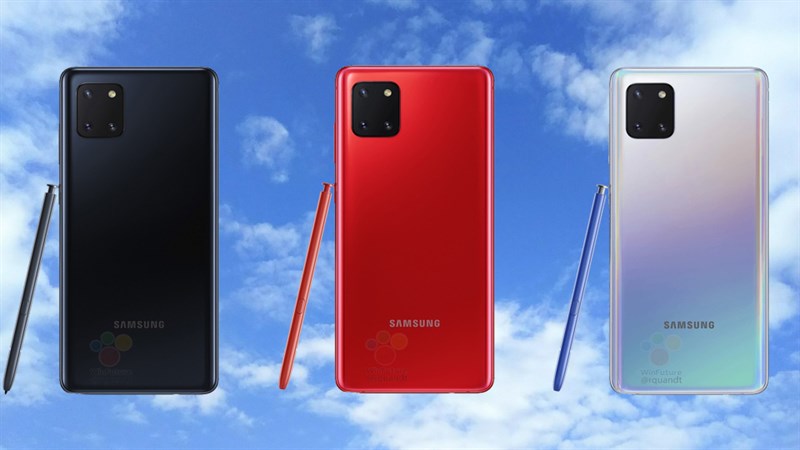 Galaxy Note 10 Lite lộ diện với 3 màu sắc cuốn hút : Aura Black, Aura Red, Aura Glow