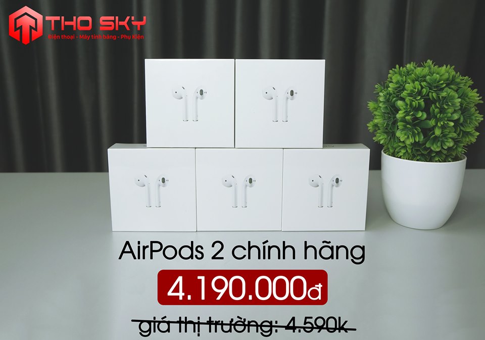 AirPods 2 đã sẵn hàng tại Thọ Sky - sạc có dây, giá tốt nhất Hải Phòng