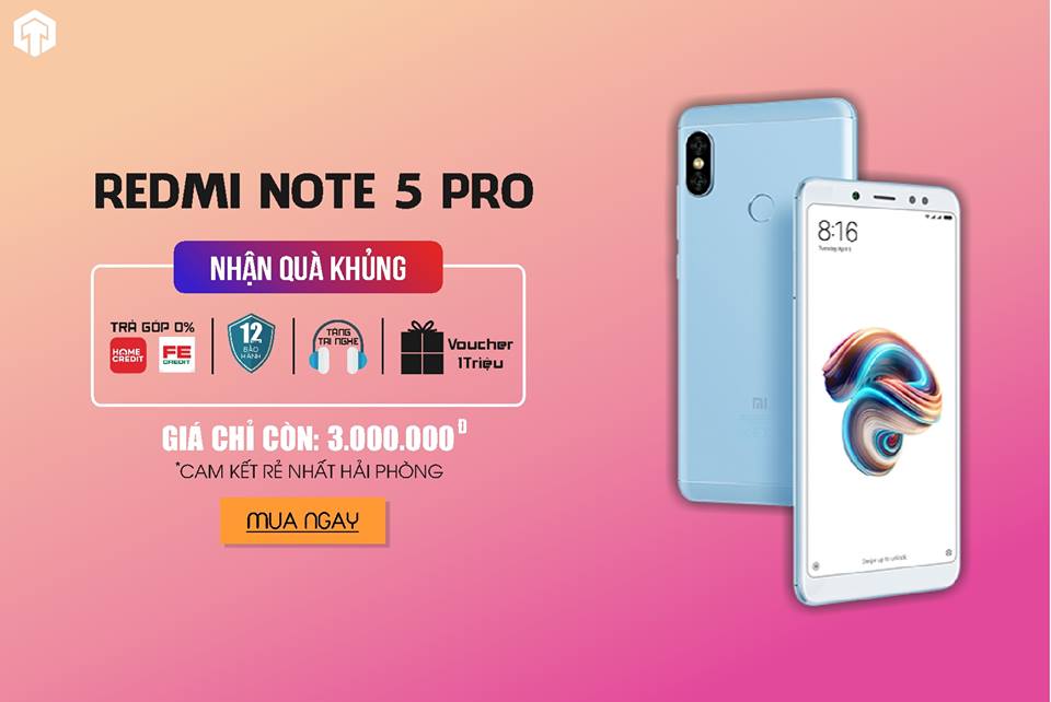 Xiaomi Redmi Note 5 Pro phá giá thị trường : Giá Ưu Đãi từ 3.000.000đ