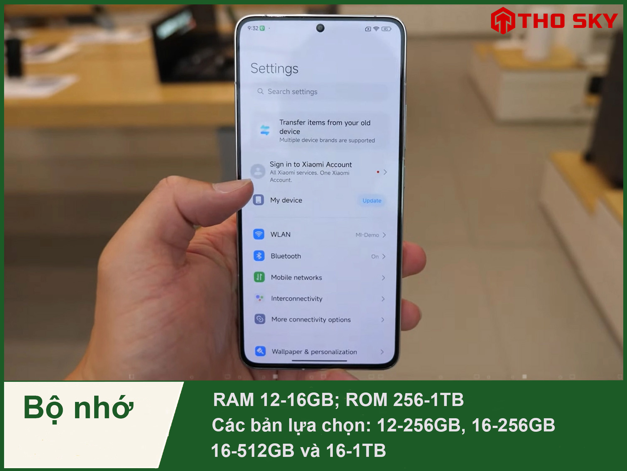 Thông tin bộ nhớ Redmi K70