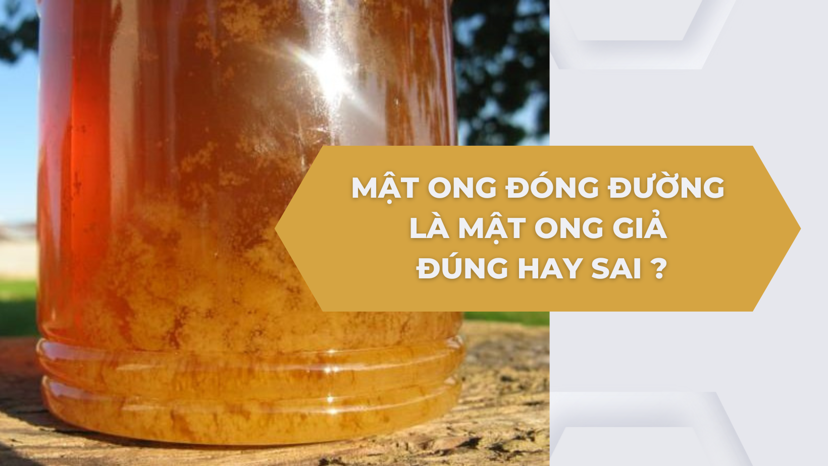 MẬT ONG ĐÓNG ĐƯỜNG LÀ MẬT ONG GIẢ - ĐÚNG HAY SAI ?