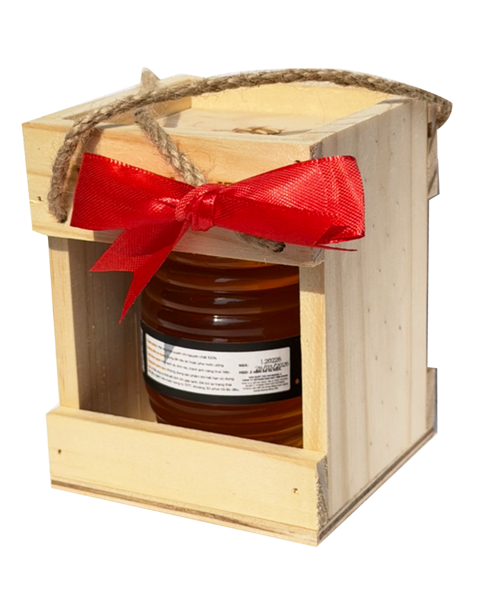 Hộp quà gỗ mật ong Honeyland - Hoa Xuyến Chi 250g