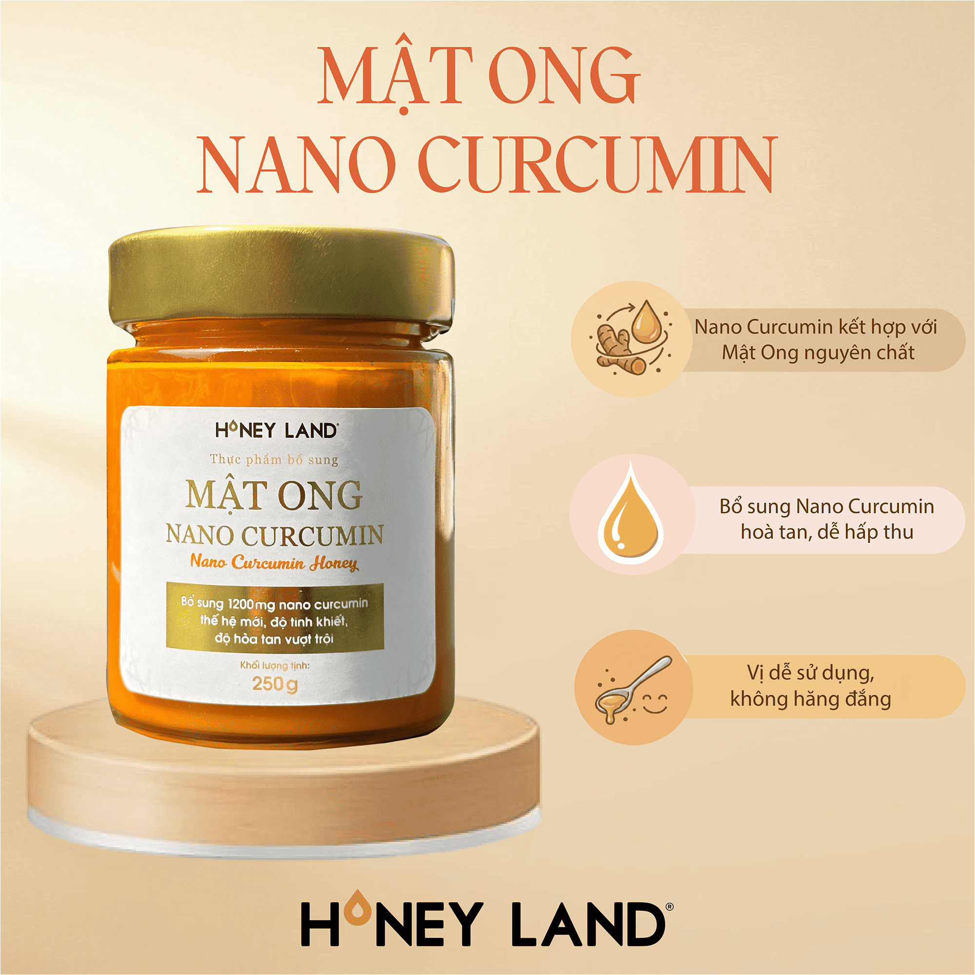 MẬT ONG NANO CURCUMIN 250G