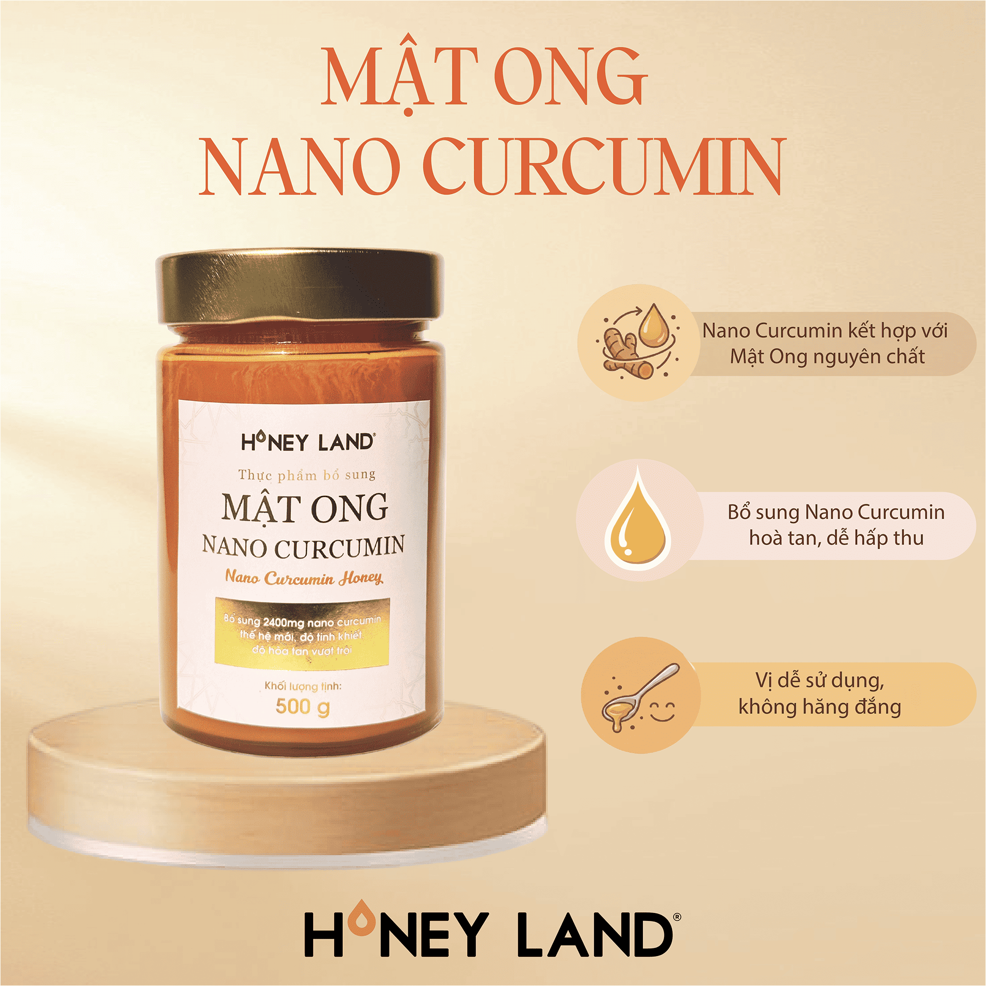 MẬT ONG NANO CURCUMIN 500G