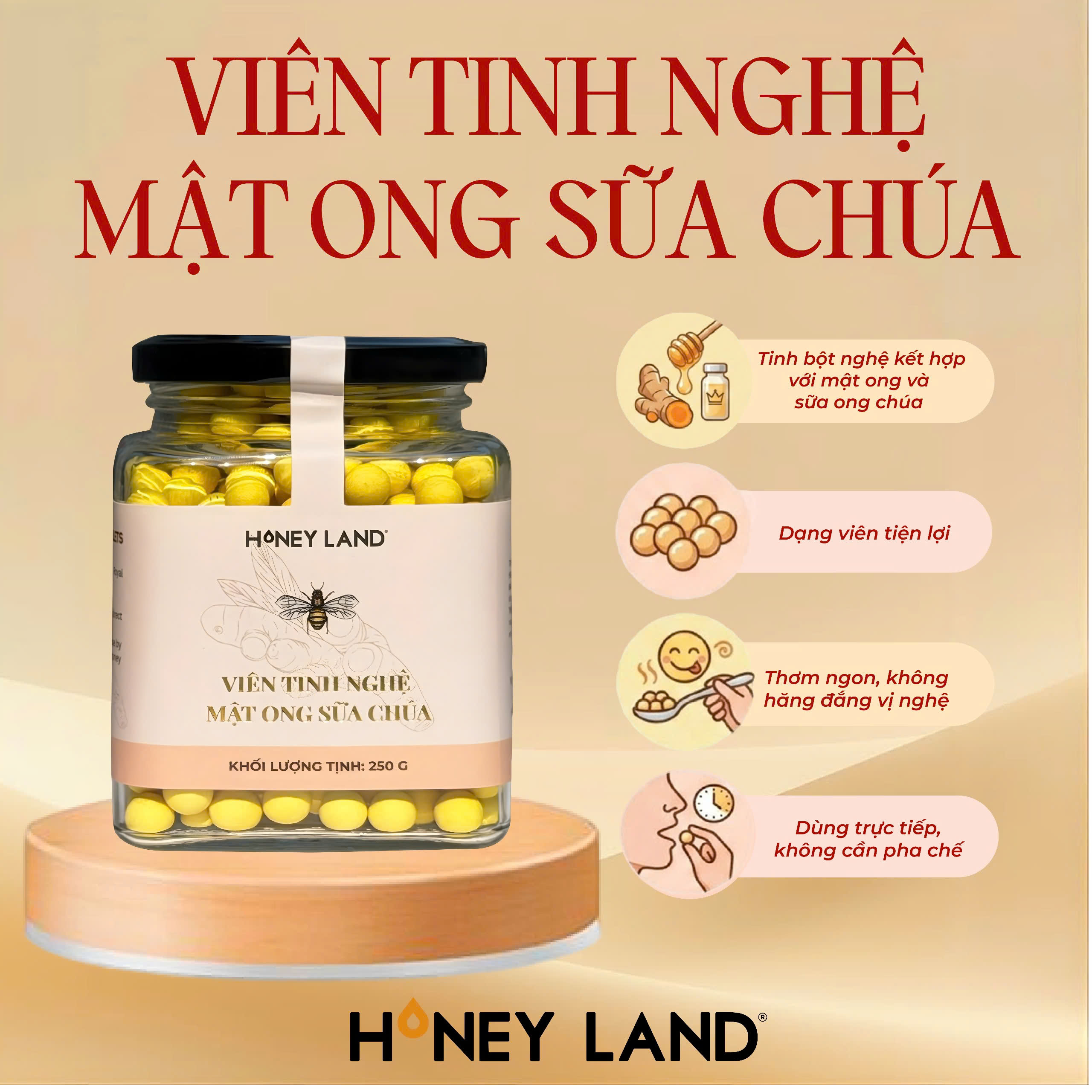 VIÊN TINH NGHỆ MẬT ONG SỮA CHÚA 120G
