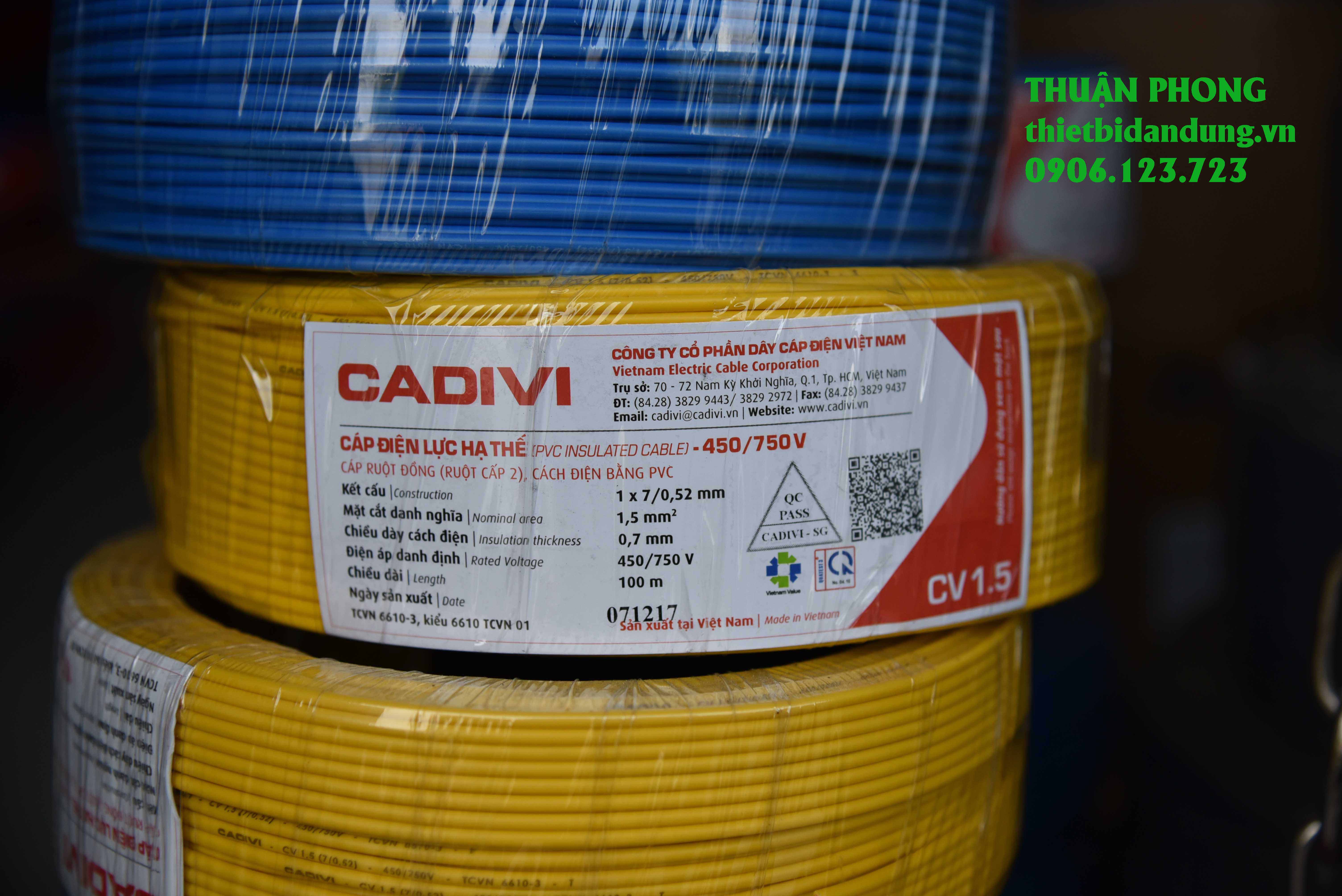 1 cuộn dây điện Cadivi dài bao nhiêu mét 