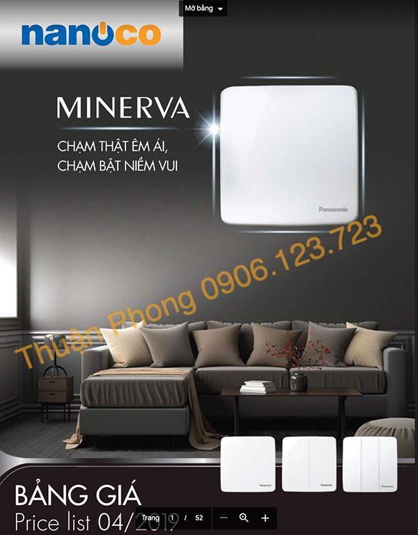Bảng giá, catalogue thiết bị điện Panasonic chính hãng, mới nhất tháng 04/2019