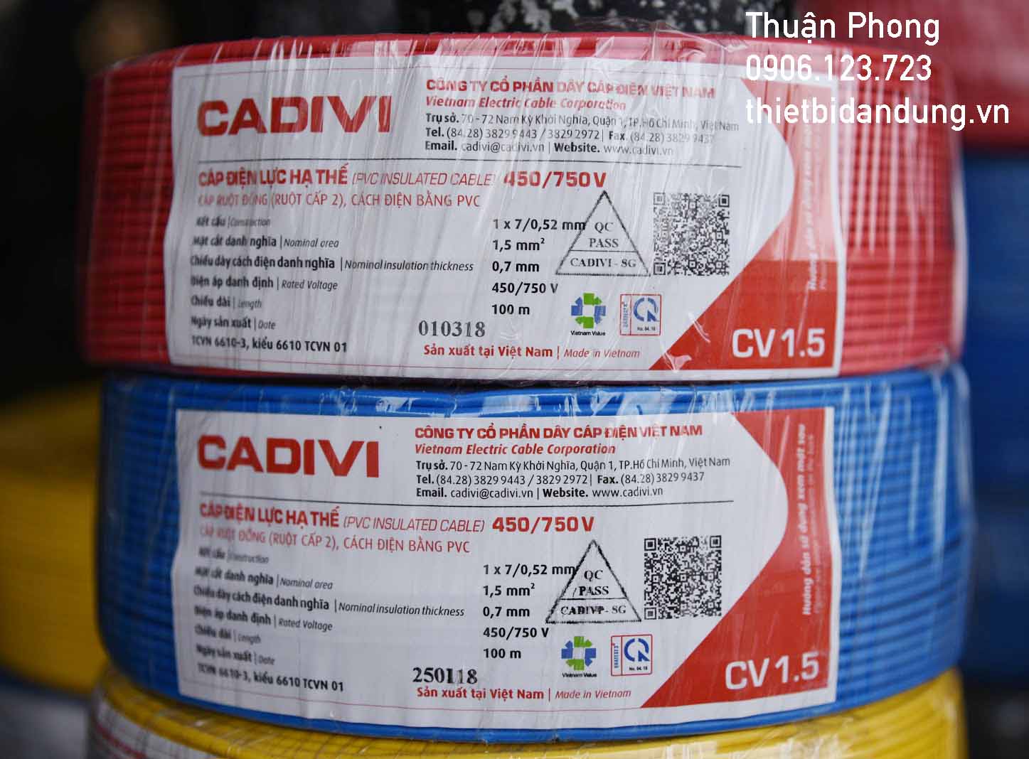 Dây điện Cadivi báo giá chiết khấu đến 22% tại TPHCM