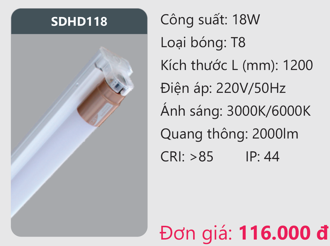 Đèn Led tuýp Duhal SDHD118