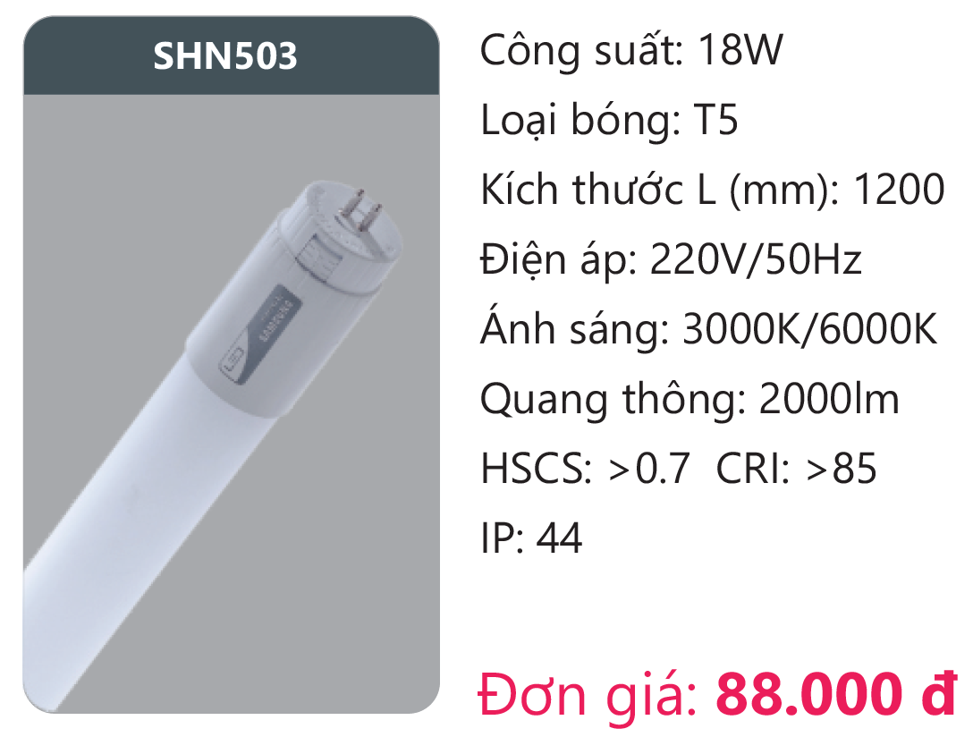 Đèn Led tuýp Duhal nano SHN503