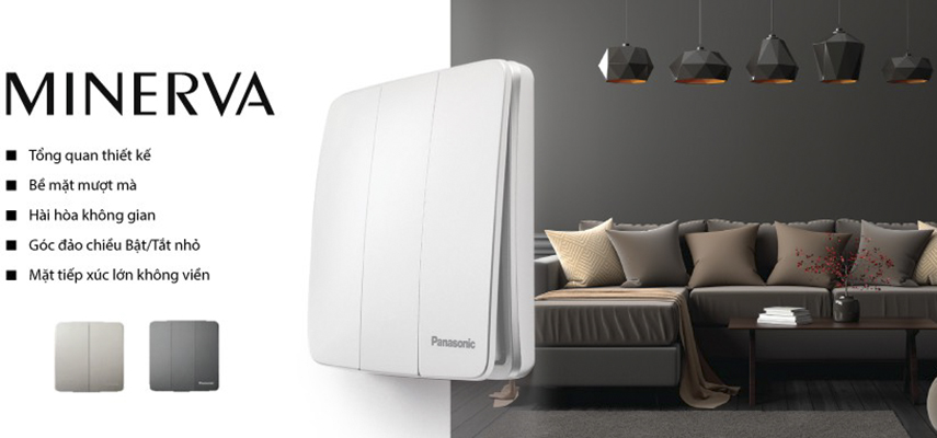 Catalogue kèm bảng báo giá công tắc ổ cắm Panasonic dòng Minerva Series 2019