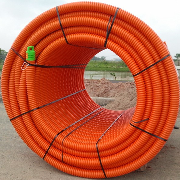 Đại lý mua bán ống HDPE gân xoắn thoát nước màu cam