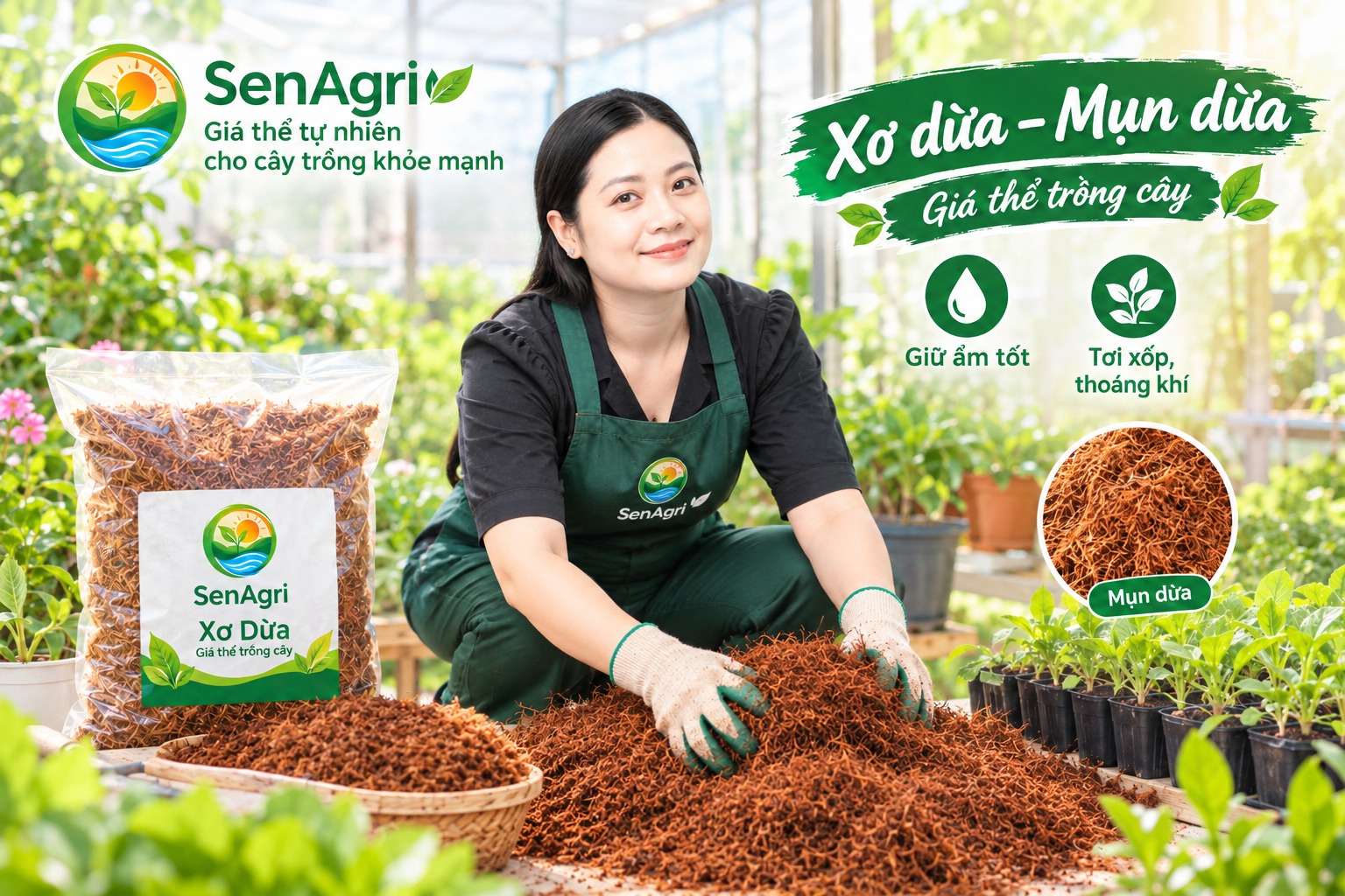 Xơ dừa là gì? Cách xử lý và sử dụng xơ dừa trồng cây hiệu quả