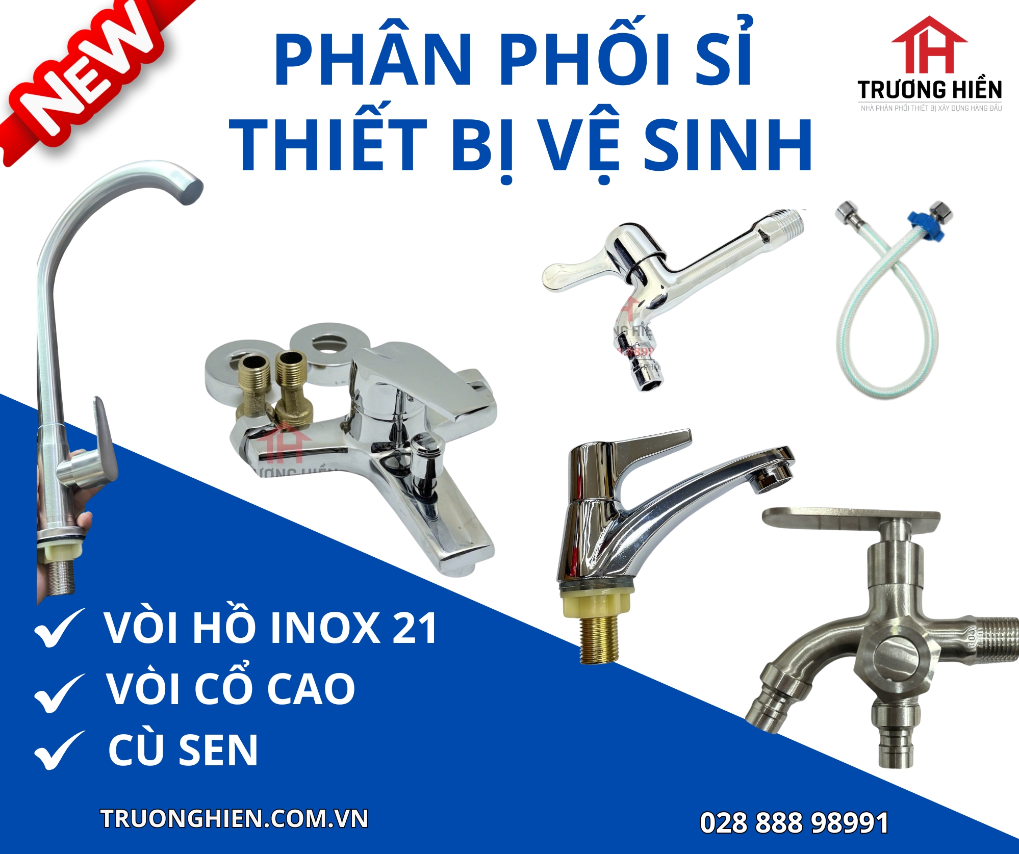Công ty Trương Hiền – Nhà phân phối sen vòi nhà tắm chính hãng, mẫu mới 2025