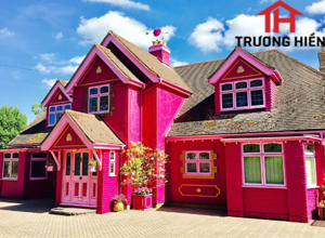 SƠN NHÀ MÀU HỒNG ĐẸP VÀ SANG