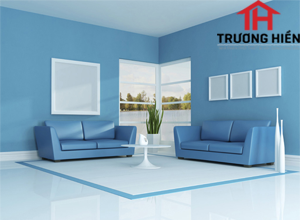 Sự kết hợp hoàn hảo giữa sơn nhà màu xanh dương và màu trắng