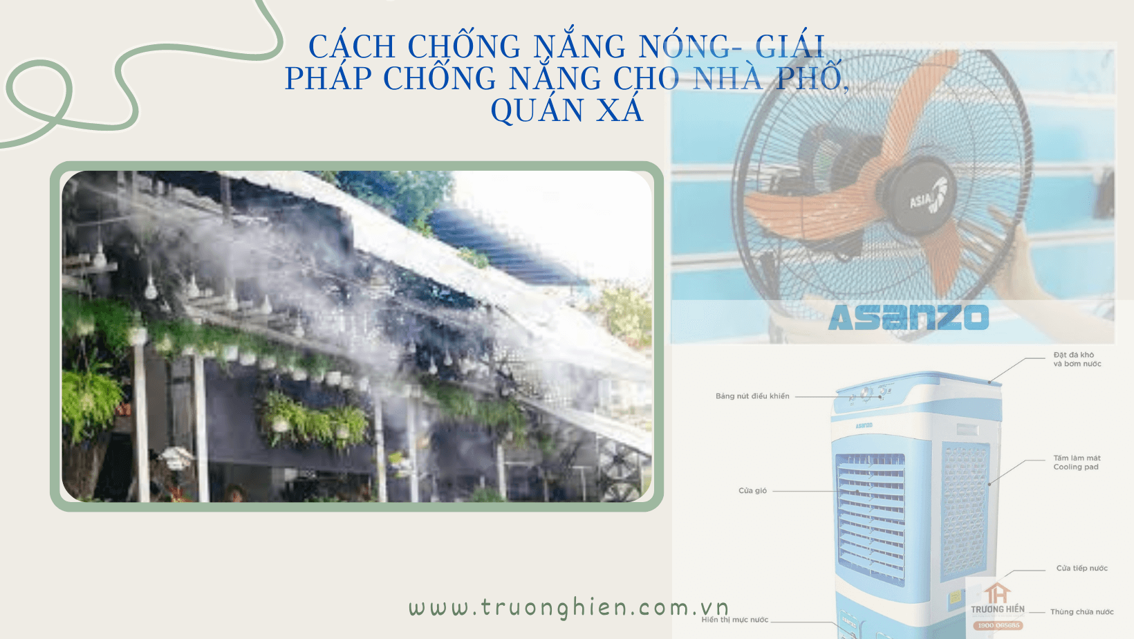 Cách chống nắng nóng- GIẢI PHÁP CHỐNG NẮNG cho nhà phố, quán xá