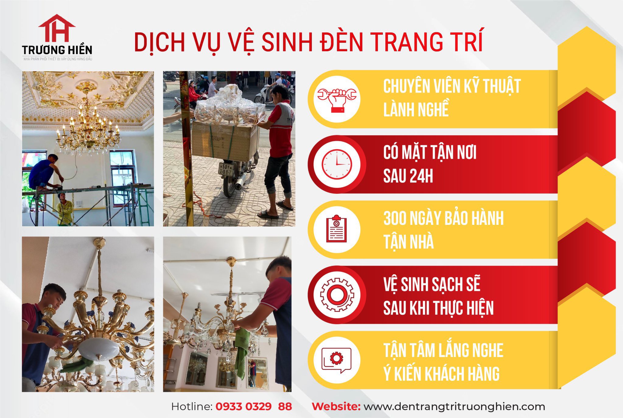 Cách vệ sinh đèn chùm pha lê - Dịch vụ vệ sinh đèn trang trí