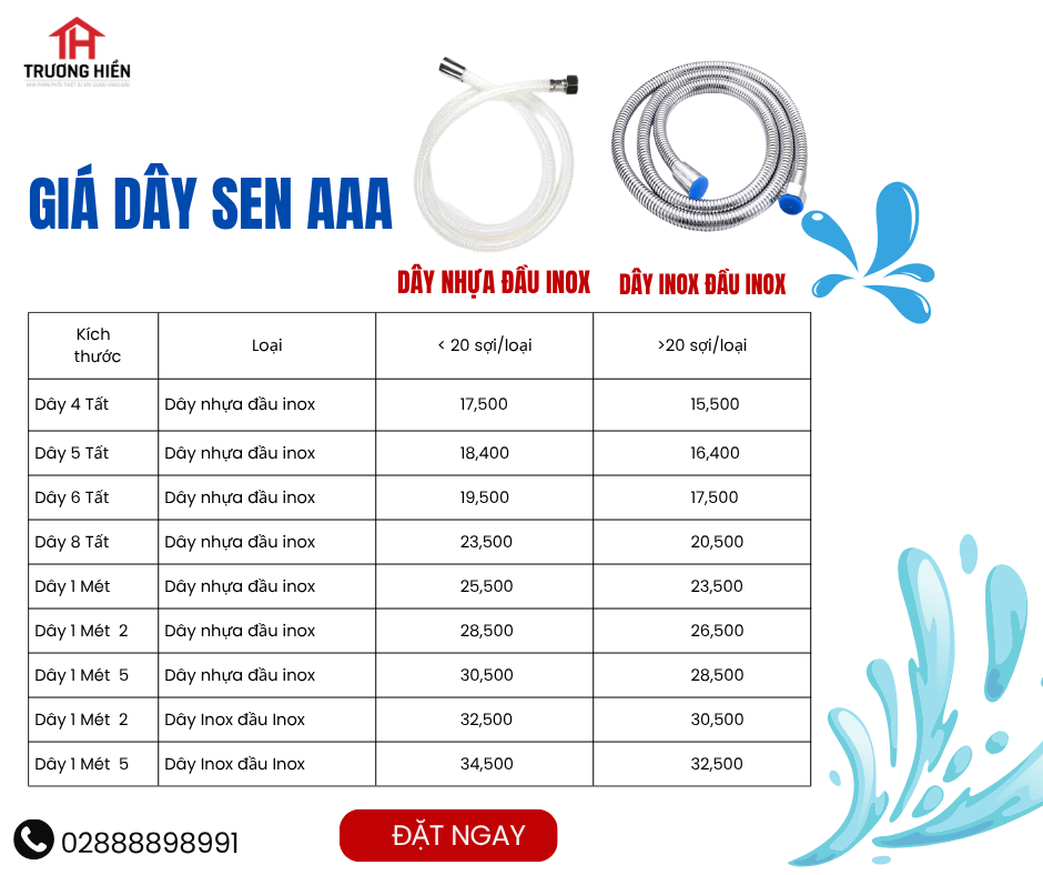 Mua Dây Cấp Nước Inox – Nhựa Đủ Loại Giá Sỉ Tại HCM | Giao Hàng Nhanh – Trương Hiền