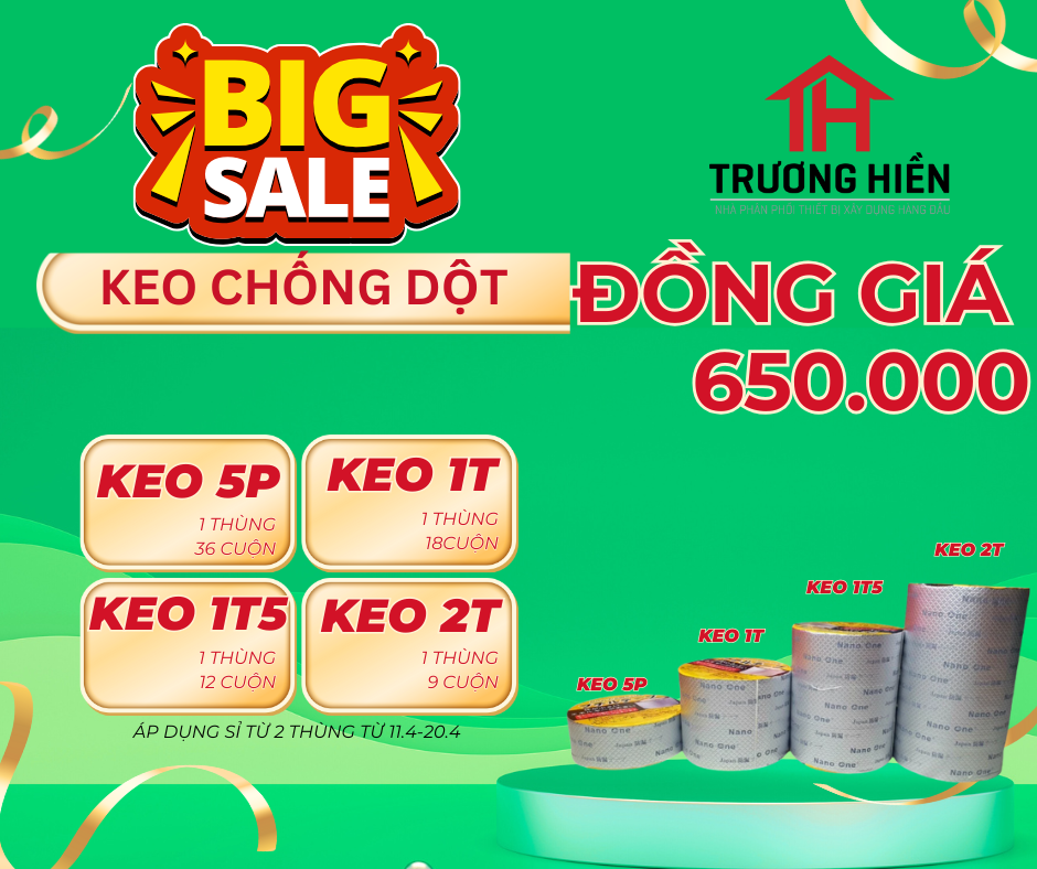 MUA KEO CHỐNG DỘT GIÁ RẺ – CHỐNG THẤM SIÊU HIỆU QUẢ CHỈ 650.000Đ TẠI TRƯƠNG HIỀN