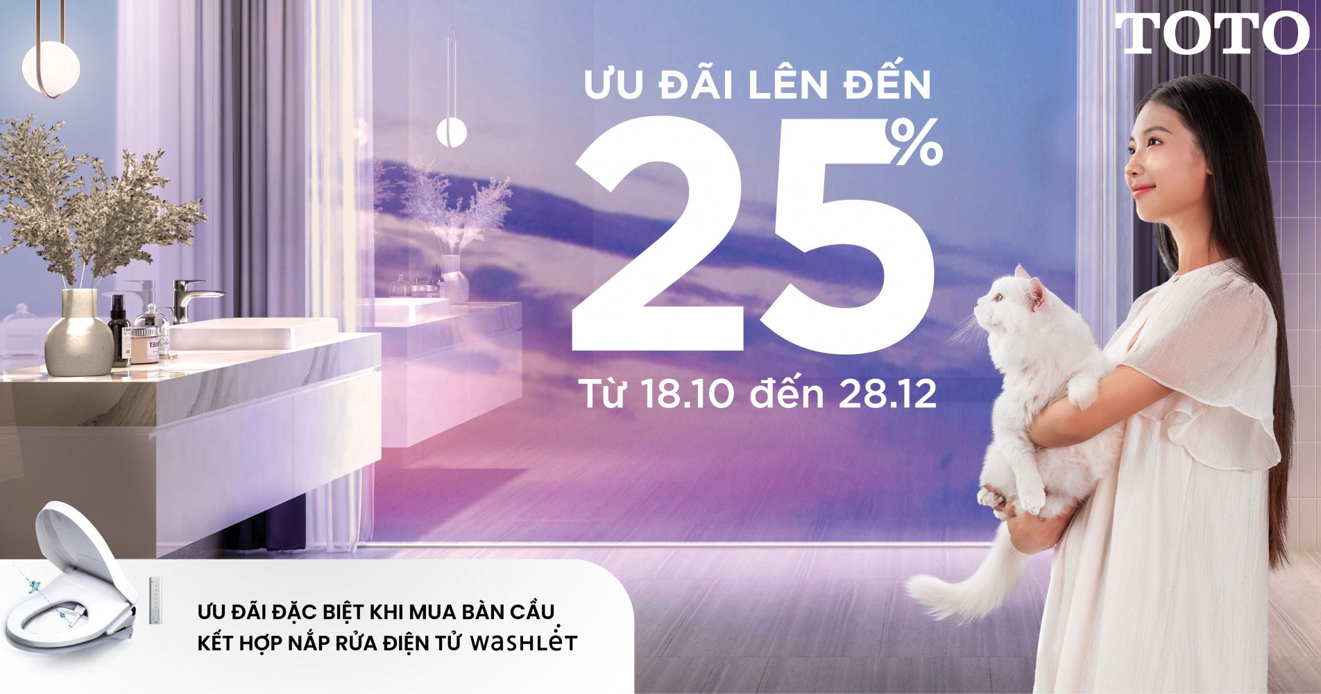 Nhận ngay ưu đãi lên đến 25% từ TOTO Việt Nam