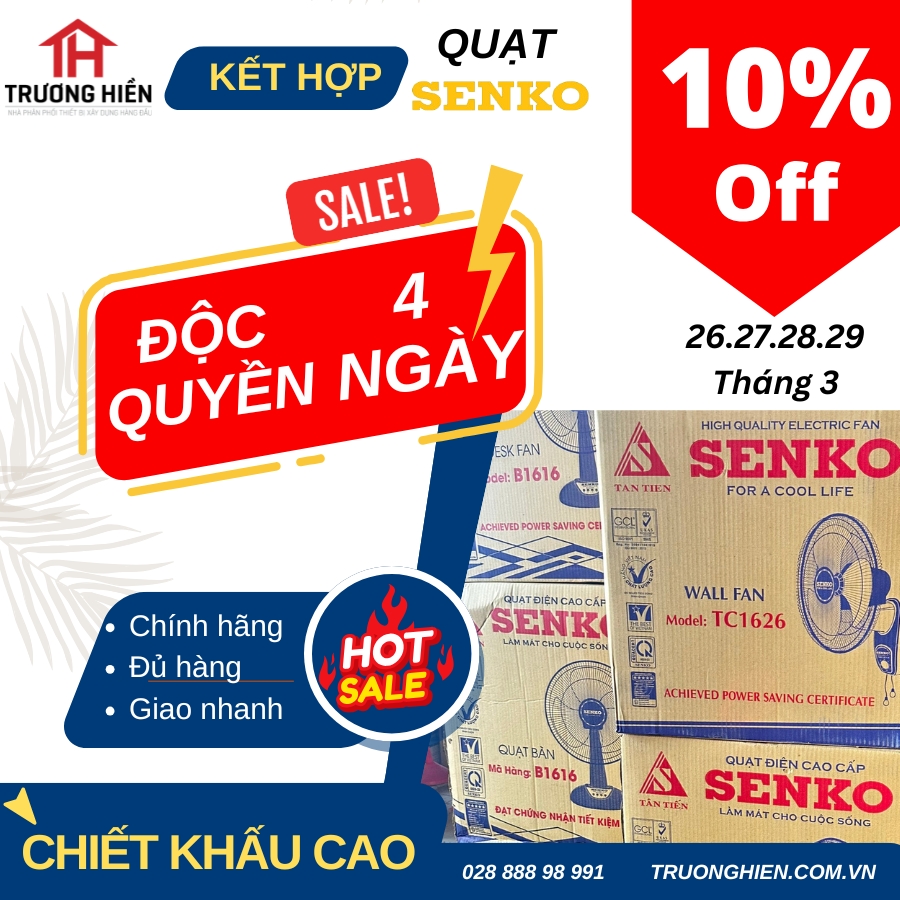 Phân Phối Quạt Điện SENKO Chính Hãng – Chiết Khấu Cao Cho Công Trình & Nhà Xưởng | Trương Hiền Giao Nhanh – Có Sẵn Số Lượng Lớn