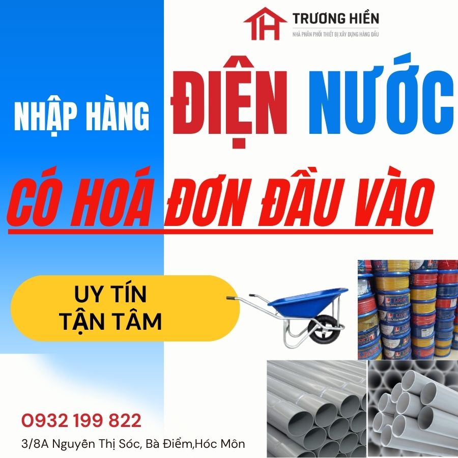 Lấy sỉ điện nước ở đâu giá tốt, có hóa đơn VAT đầy đủ?