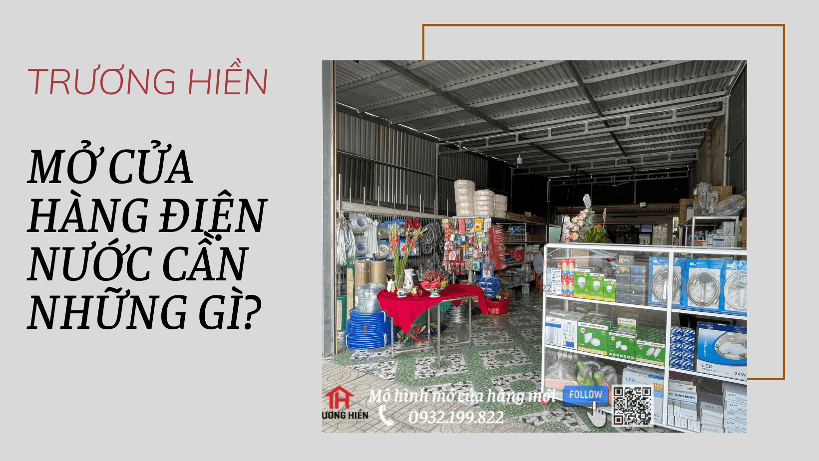 6 yếu tố cần để mở cửa hàng điện nước thành công