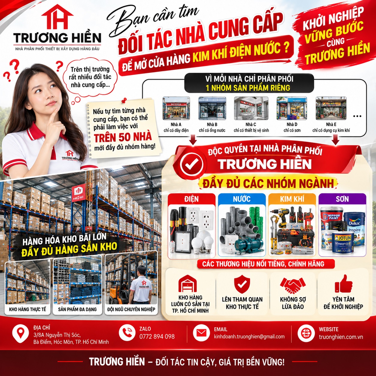 MỞ CỬA HÀNG KIM KHÍ ĐIỆN NƯỚC: CHỌN ĐÚNG NHÀ PHÂN PHỐI ĐỂ KHỞI NGHIỆP THUẬN LỢI