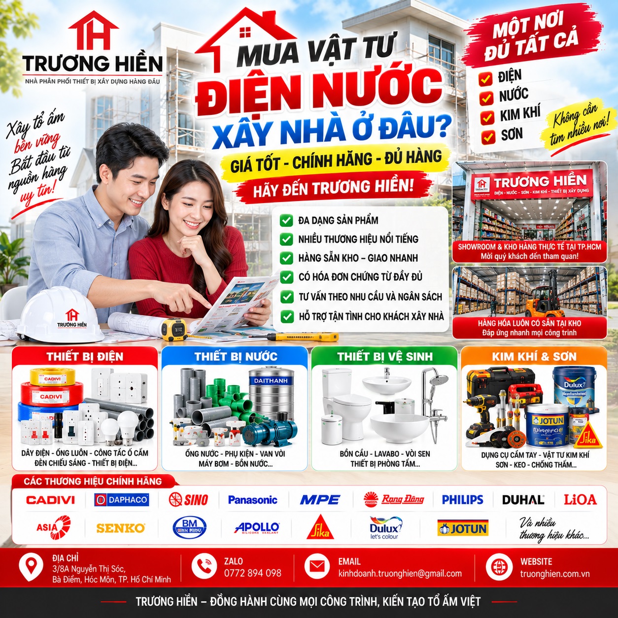Mua Vật Tư Điện Nước Xây Nhà Ở Đâu Giá Tốt, Chính Hãng, Đầy Đủ Hàng?