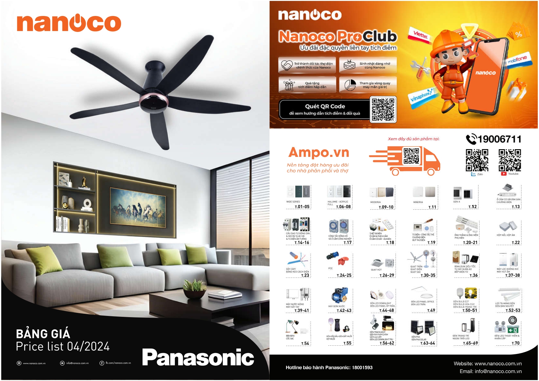 Quạt Trần Panasonic Chính Hãng – Giá Tốt, Giao Nhanh Tại Trương Hiền