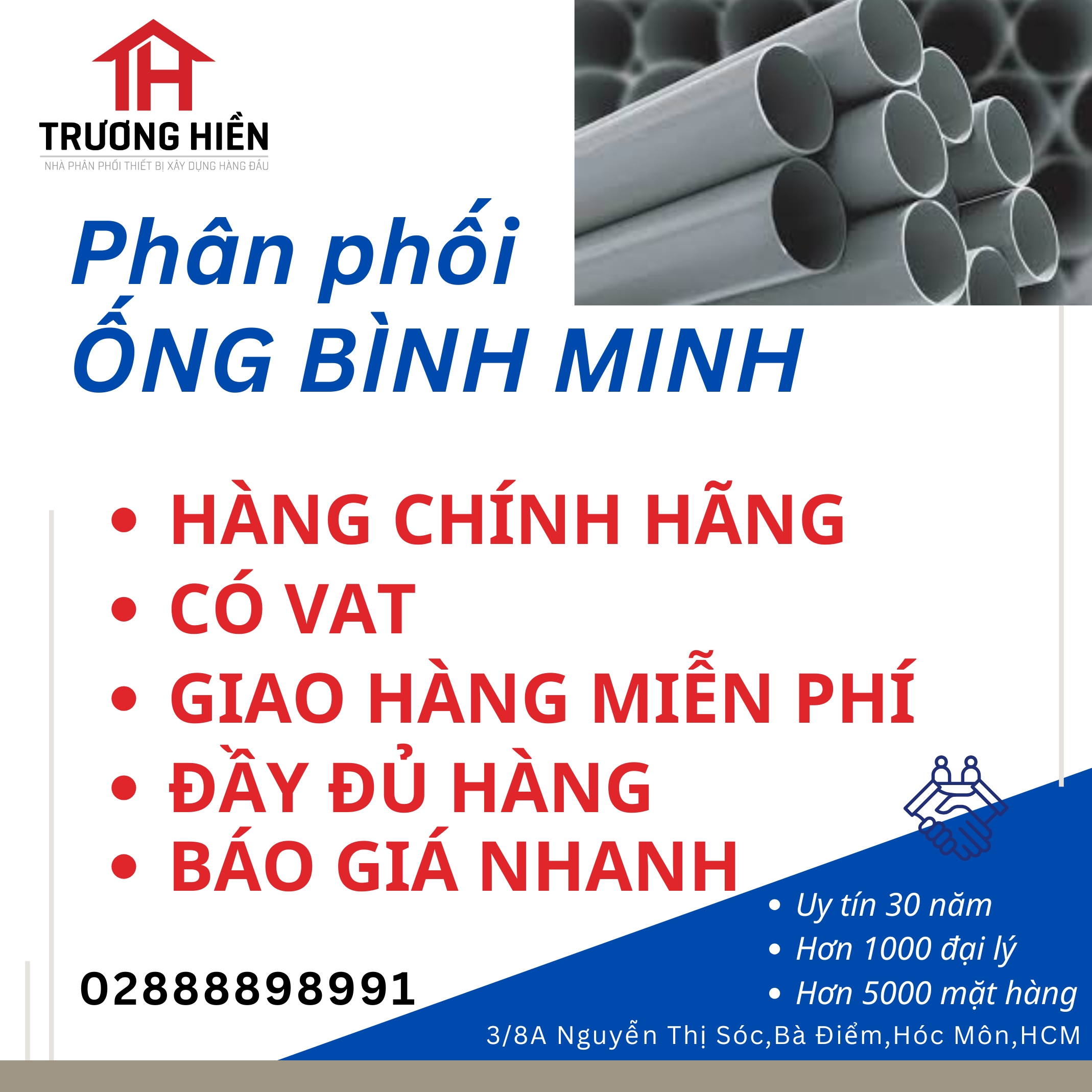 Phân Phối Ống Nhựa Bình Minh Chính Hãng | Giá Sỉ Tại Trương Hiền