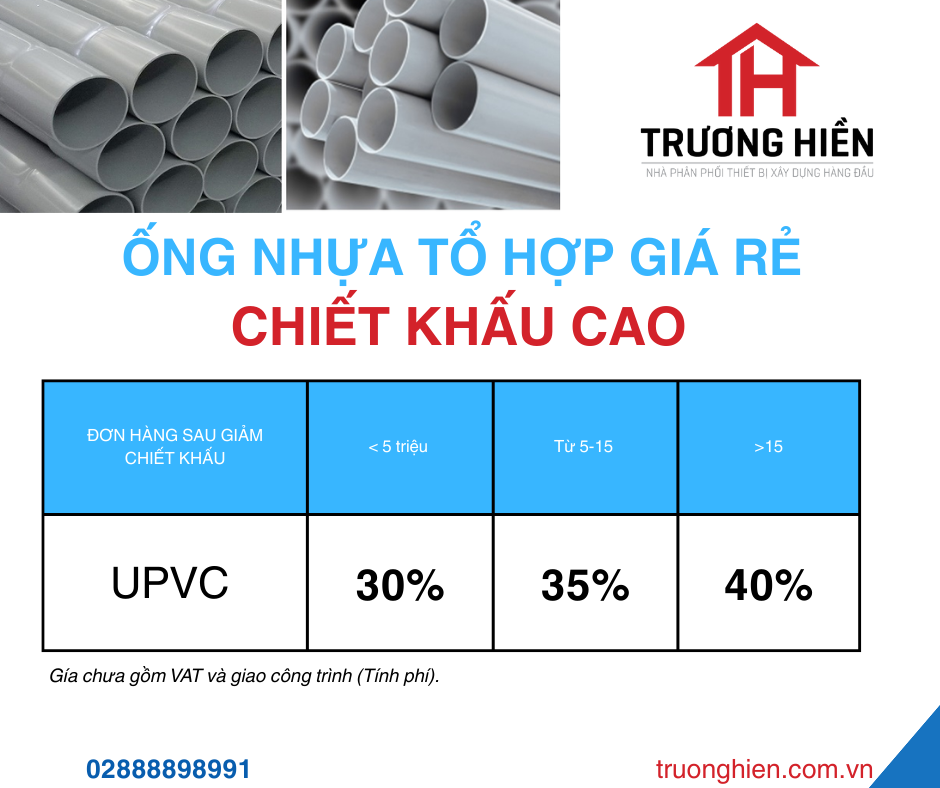 Ống Nhựa PVC Rẻ Tổ Hợp Giá Rẻ – Giao Nhanh Tại TP.HCM | Trương Hiền Phân Phối Chính Hãng