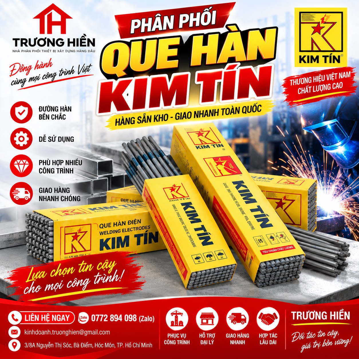 Phân Phối Que Hàn Kim Tín Chính Hãng&nbsp; Hàng Sẵn Kho, Giá Tốt Tại Trương Hiền