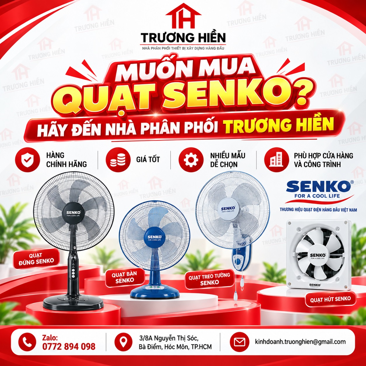 Mua Quạt Senko Chính Hãng Giá Tốt Tại TP.HCM – TRƯƠNG HIỀN Phân Phối Nhiều Dòng Quạt Senko