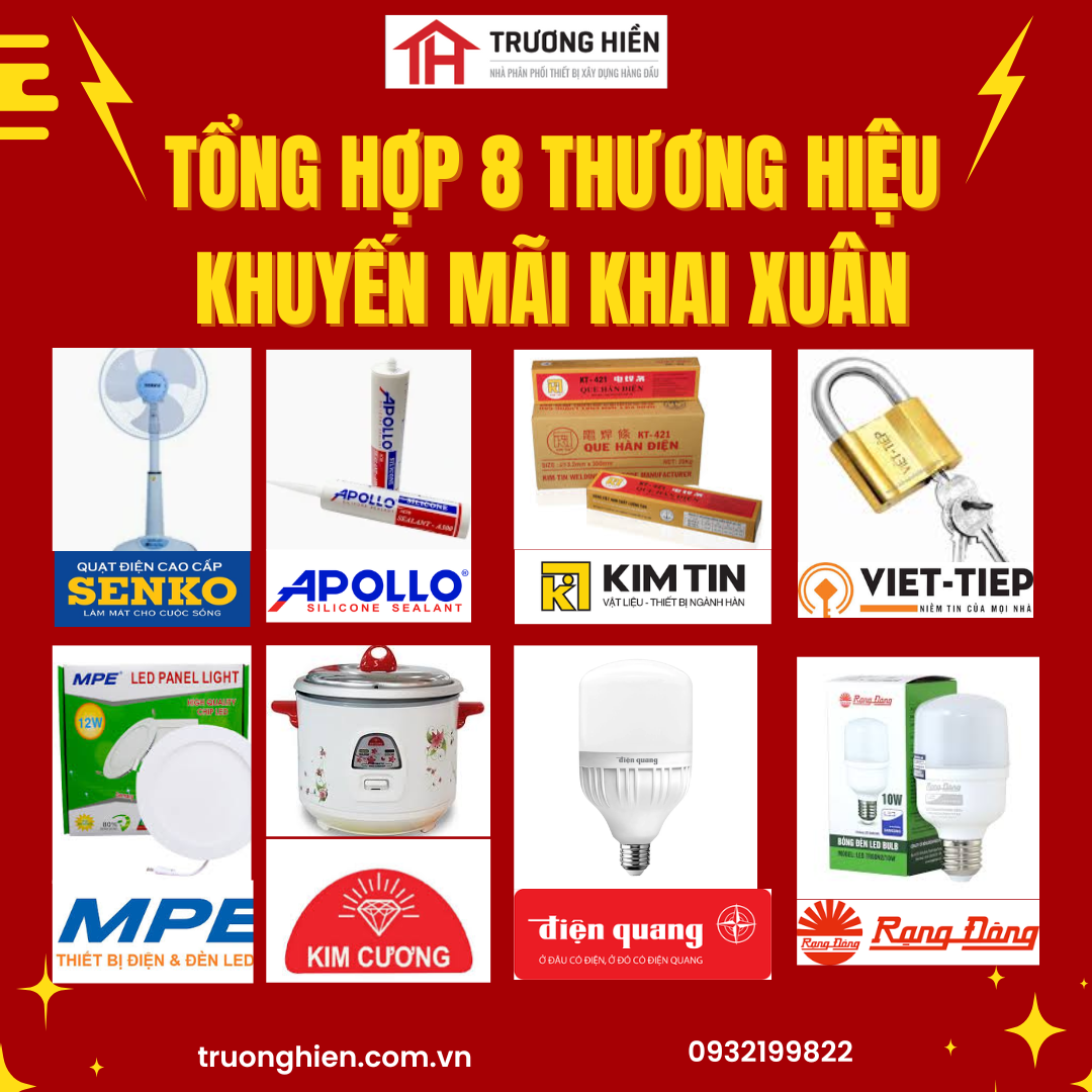 KHUYẾN MÃI CỰC SỐC - 8 THƯƠNG HIỆU HÀNG ĐẦU NGÀNH ĐIỆN NƯỚC