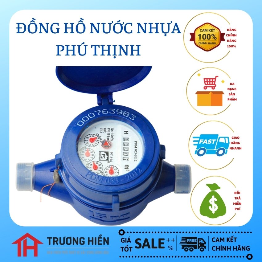 Chuyên bán sỉ đồng hồ nước nhựa Phú Thịnh uy tín, chính hãng